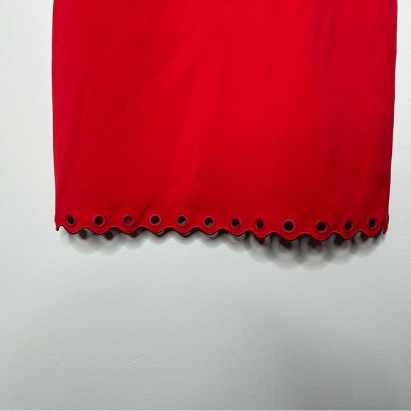 J. Crew Red Eyelet-Trim Sleeveless Mini Dress - Picture 7 of 7